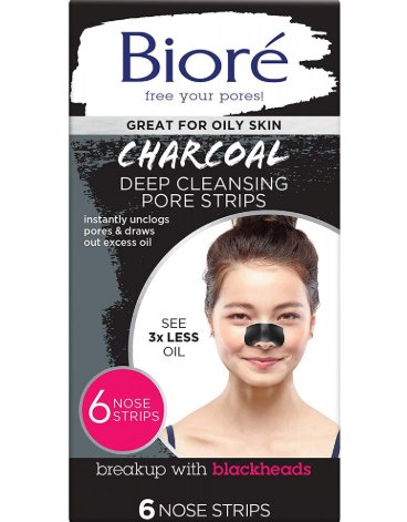Biore Charcoal Deep Cleansing Pore Strips [6 Nose Strips]