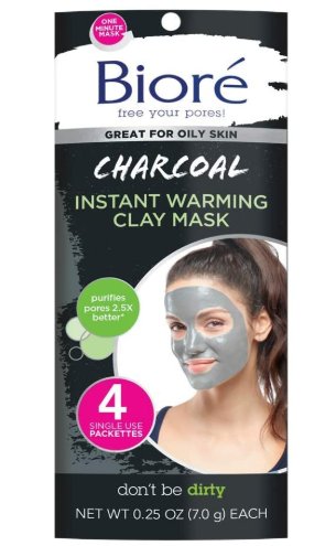Biore Charcoal Instant Warming Clay Mask, 7.0g