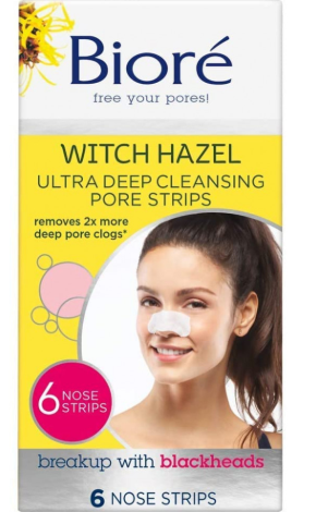 Bioré Witch Hazel Ultra Deep Cleansing Pore Strips [6 Nose Strips]